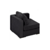 Black Microsuede Lovesac Corner Chair