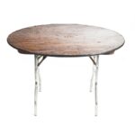 60" Round Plywood Table with Hole