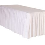white table skirt