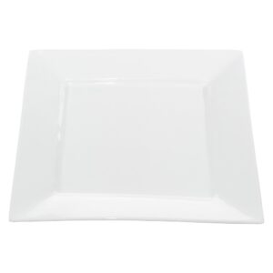 16 Inch White China Square Platter