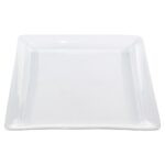 18 Inch White China Square Platter