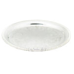 19 Inch Round Silver Tray