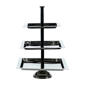 3-Tier Stainless Steel Square Tray