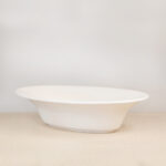Large White Oval Bowl