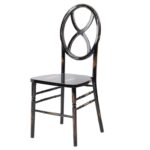 Black Lime Wash Hourglass Chair