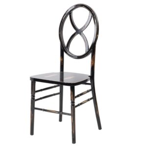 Black Lime Wash Hourglass Chair