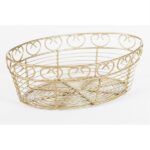 Gold Oval Bread Basket