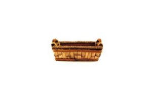 Small Rectangular Basket with Handles