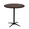 30" Round Pedestal Table Espresso Top